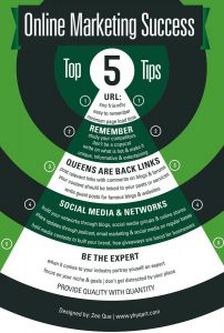 Top 5 tips for digital marketing success infographic